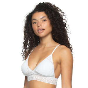 Felina Super Stretchy Lace Triangle Bralette Size MediumWhite / Medium